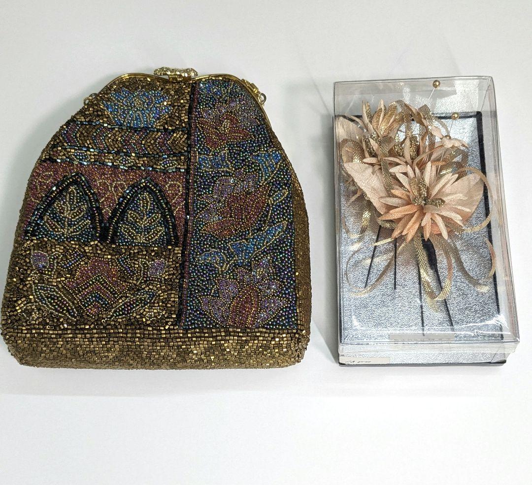 にぼし 振袖　振長襦袢　袋帯　帯締め　帯揚げ　重襟　半襟　バック　髪飾り