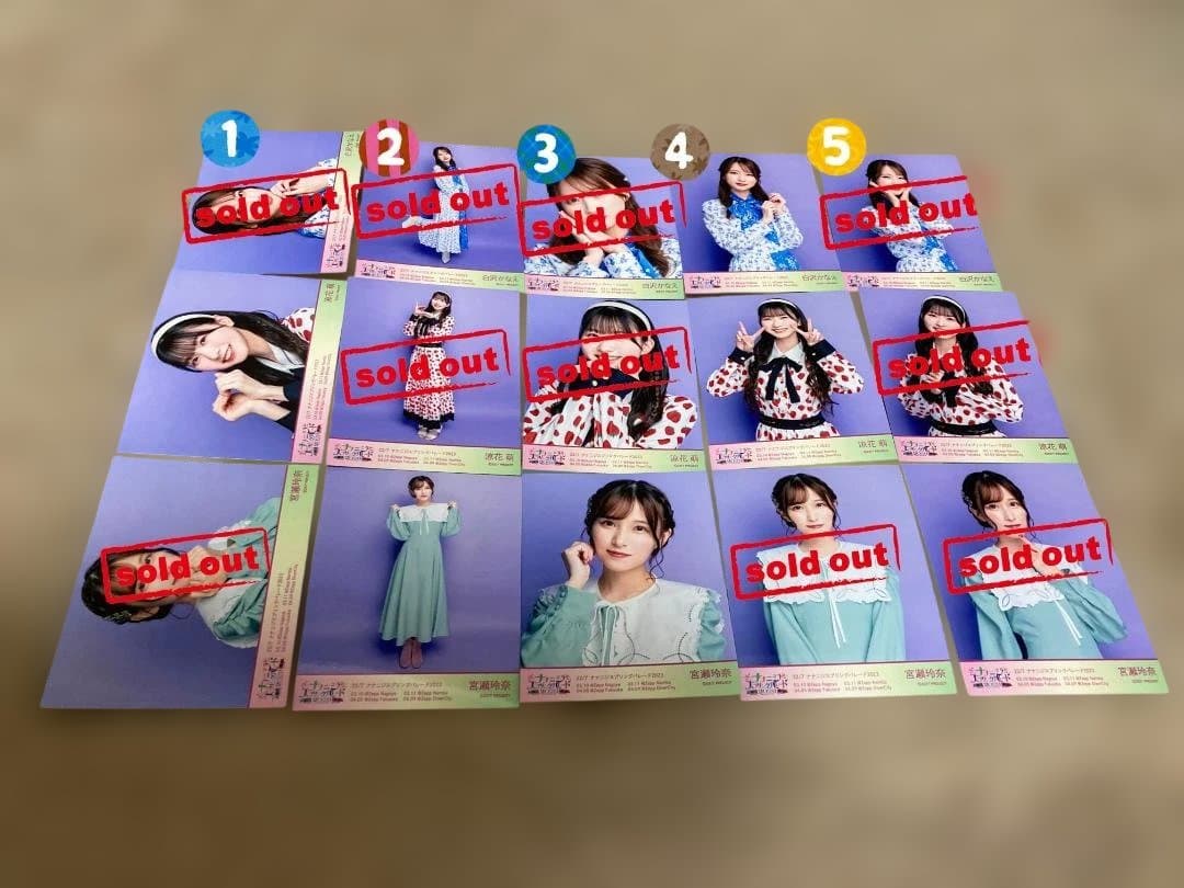 ナナニジ　22/7　ナナパレ衣装　ブロマイド　バラ売り