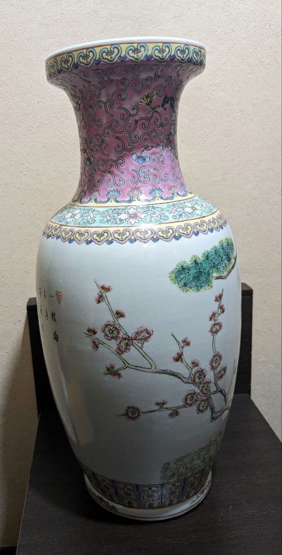 中国美術 景徳鎮 花瓶 古玩 色絵