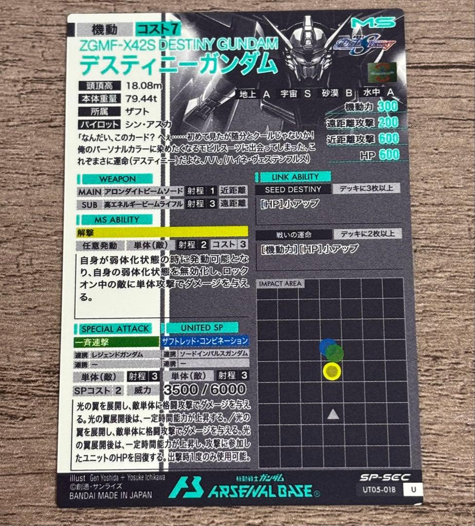 アーセナルベース UT05-018 デスティニーガンダム SP-SEC
