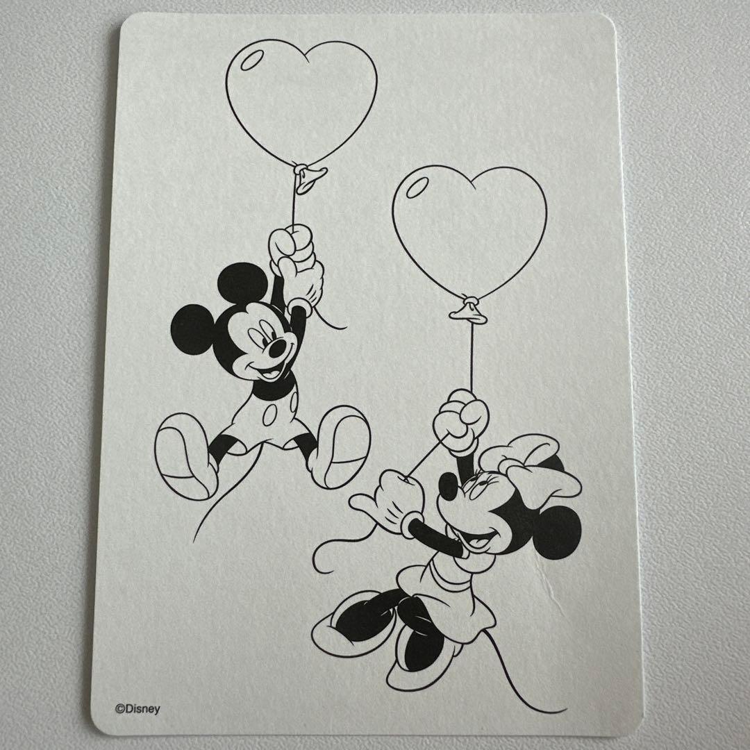 ディズニーストア　じゃんけんカード　アートカードポストカード　あいこ　塗り絵