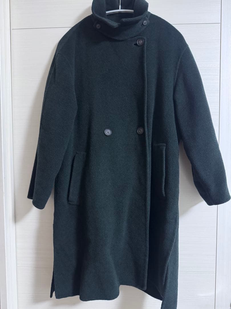 滝沢眞規子さん着用 23区 リバー チェスターコート 小さいサイズ　グリーン系