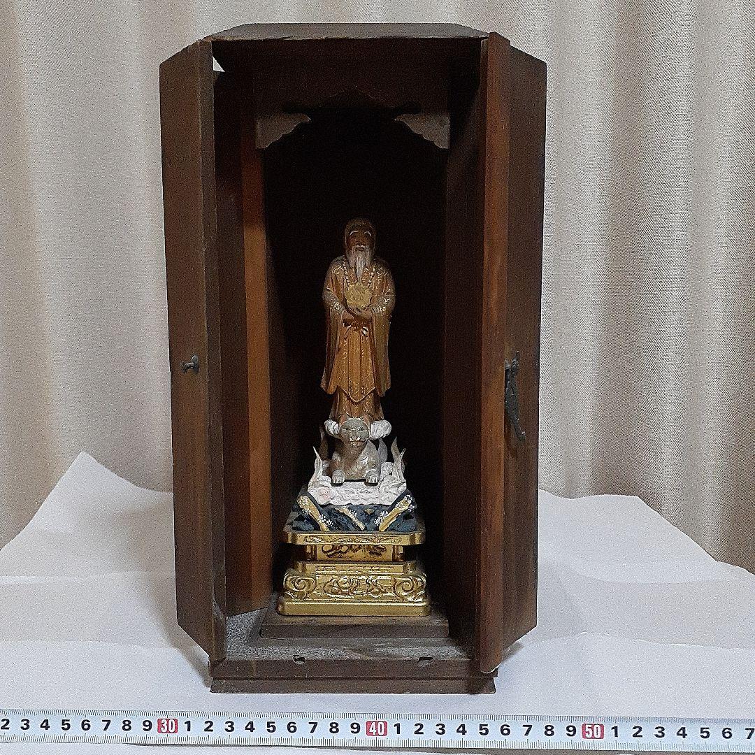 江戸時代　厨子【稲荷神】神像　仏像