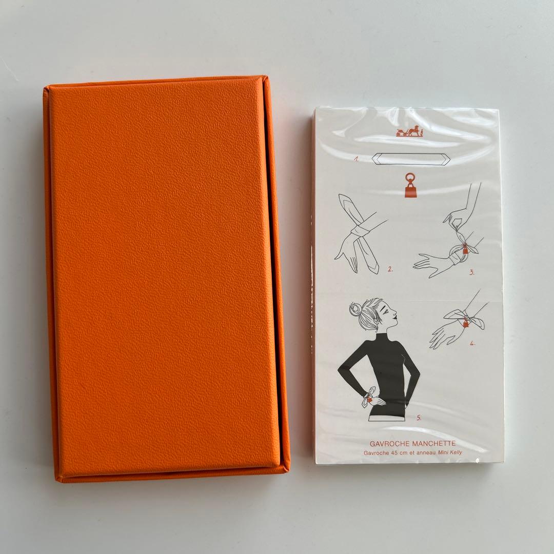 【新品未使用】エルメス トリオ スカーフリング&巻き方説明書