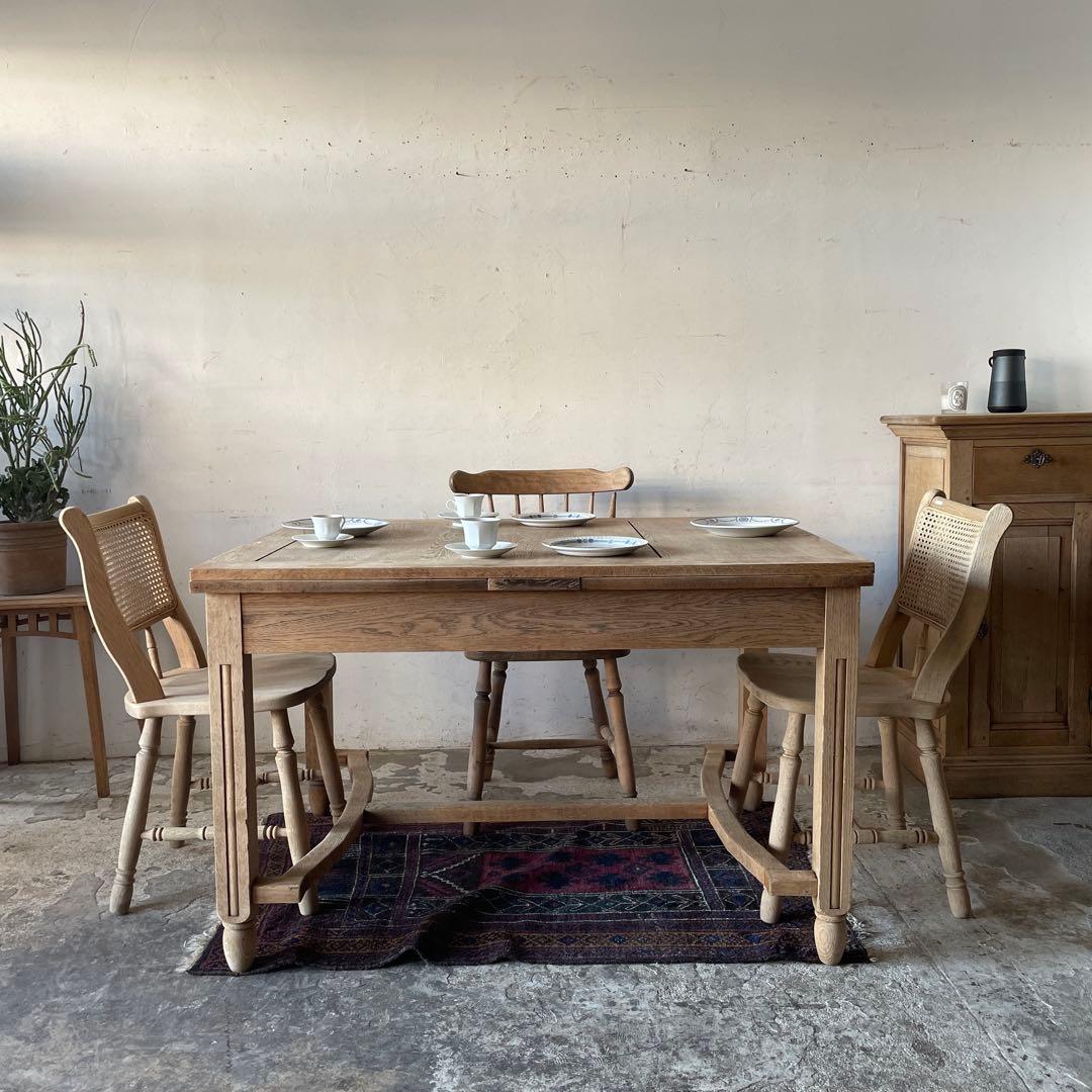 ビンテージ エクステンションダイニングテーブル 剥離