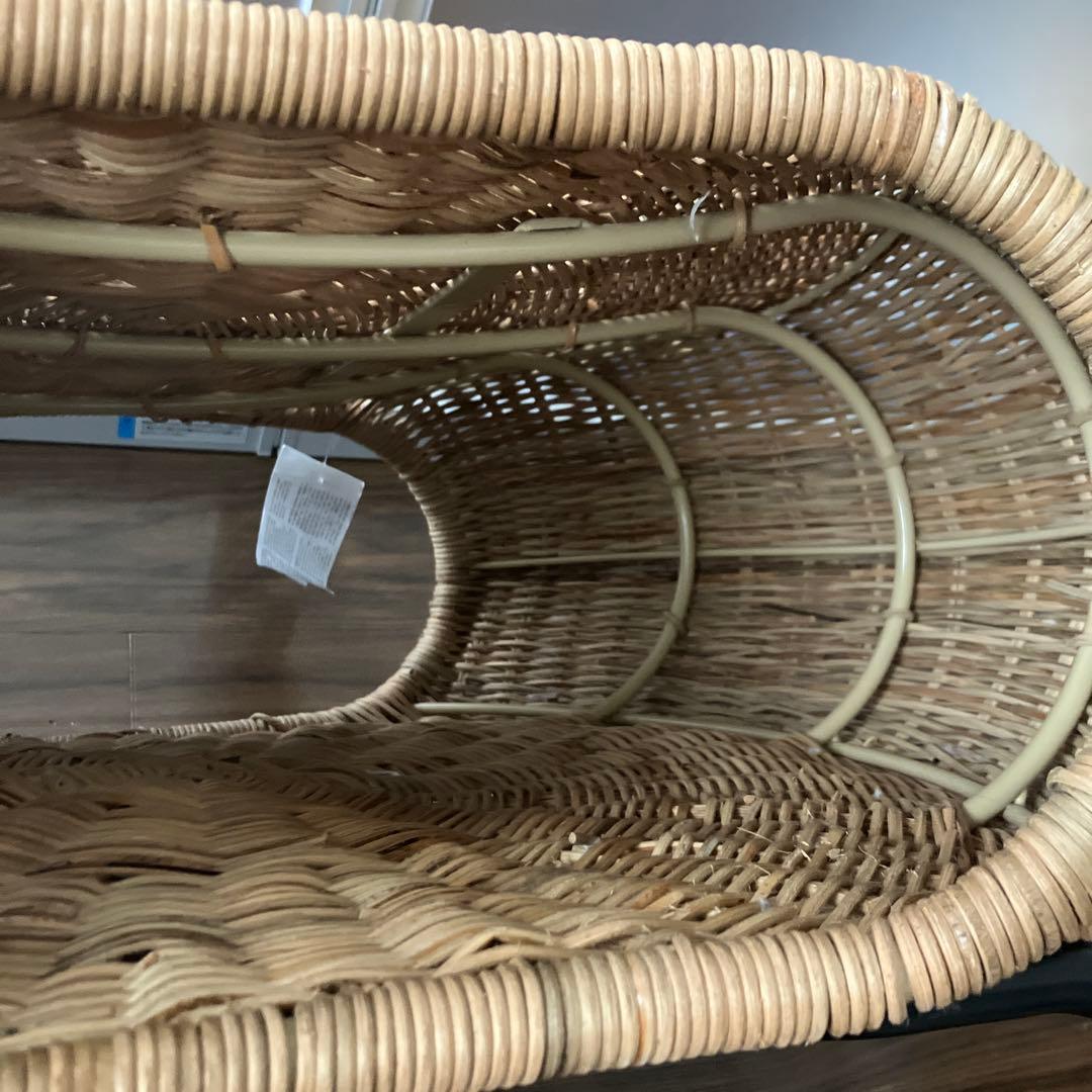 IKEA GAMLEHULT ガムレフルト　オットマン 収納付き,籐/チャコール