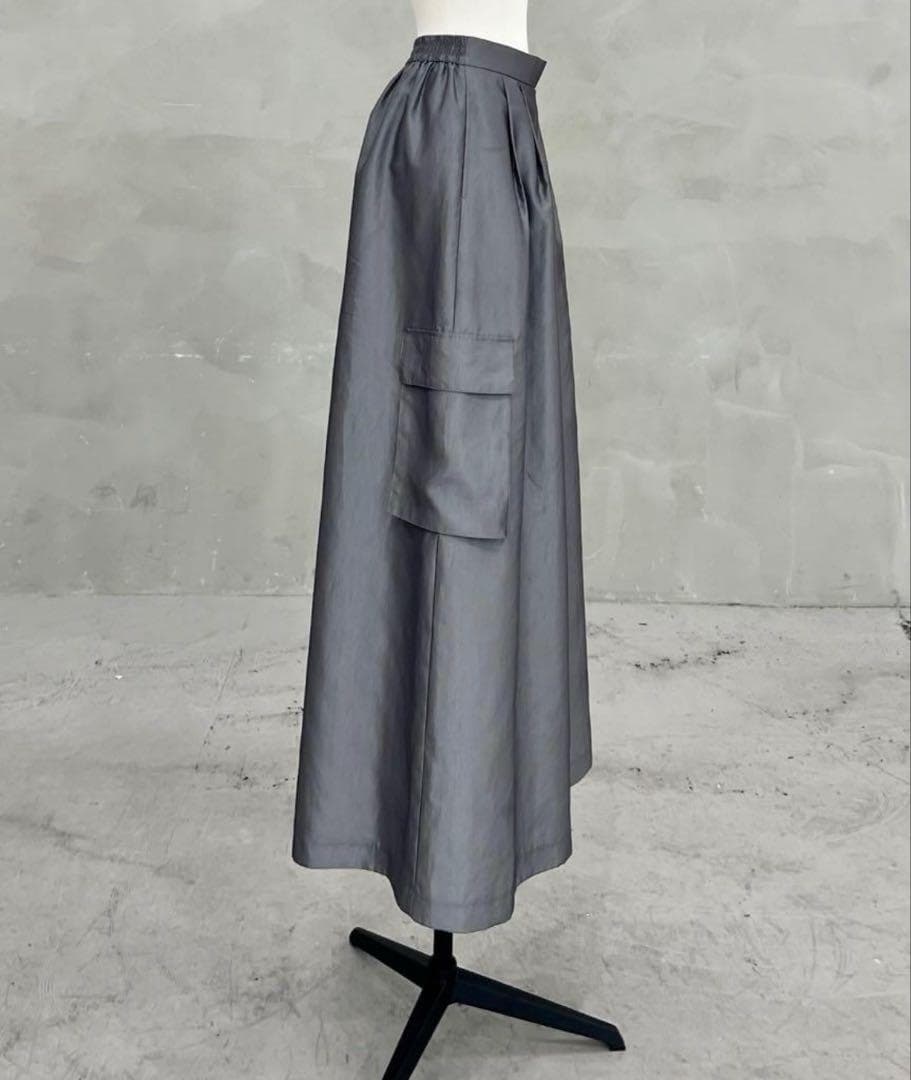 【最安値】Lig. ワイドカーゴパンツ グレー サテンパンツ