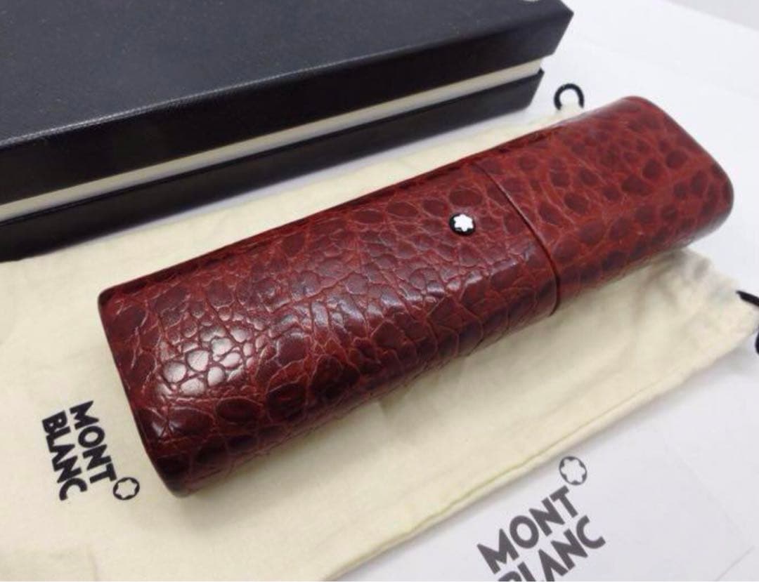 モンブラン ★稀な一生物の手作りの現在入手困難★名匠フローレンス手作りペンポーチ