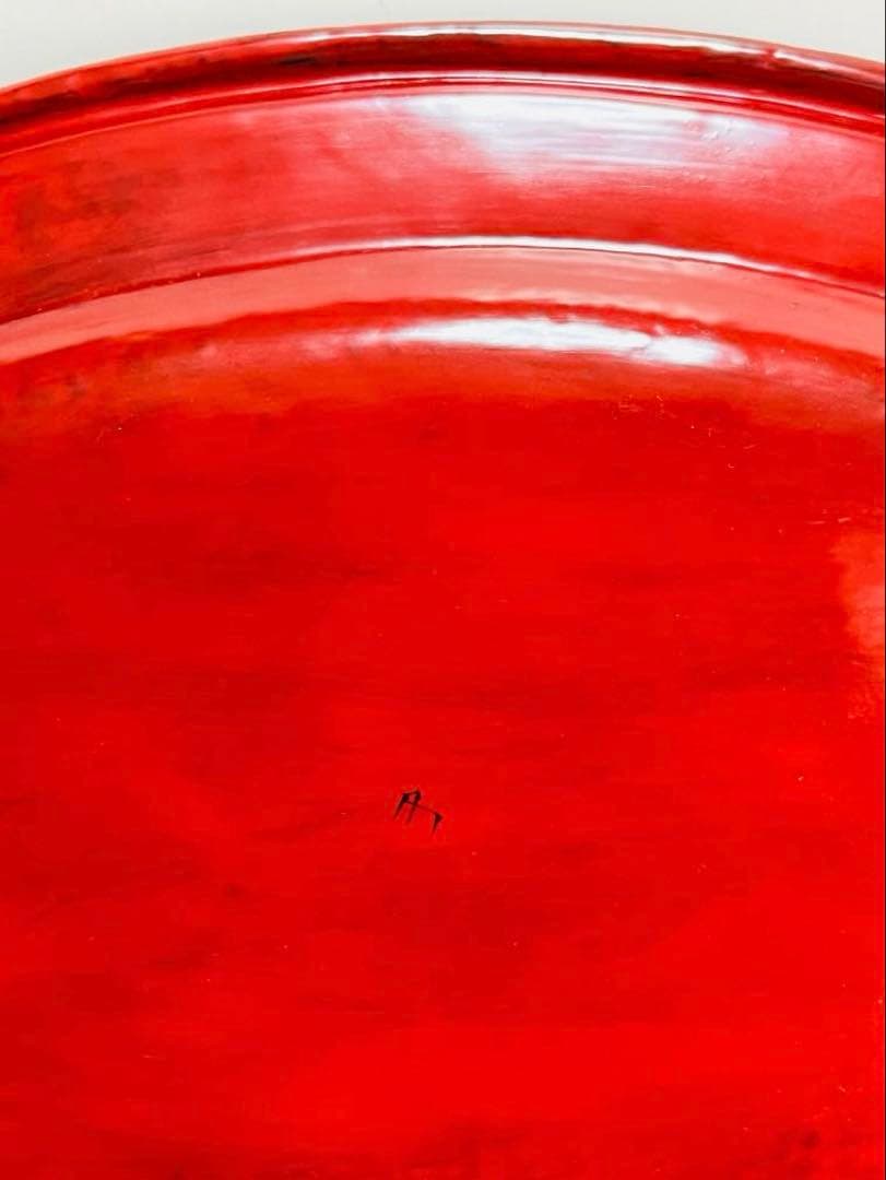 新品未使用　作家もの　楕円型　漆器盆