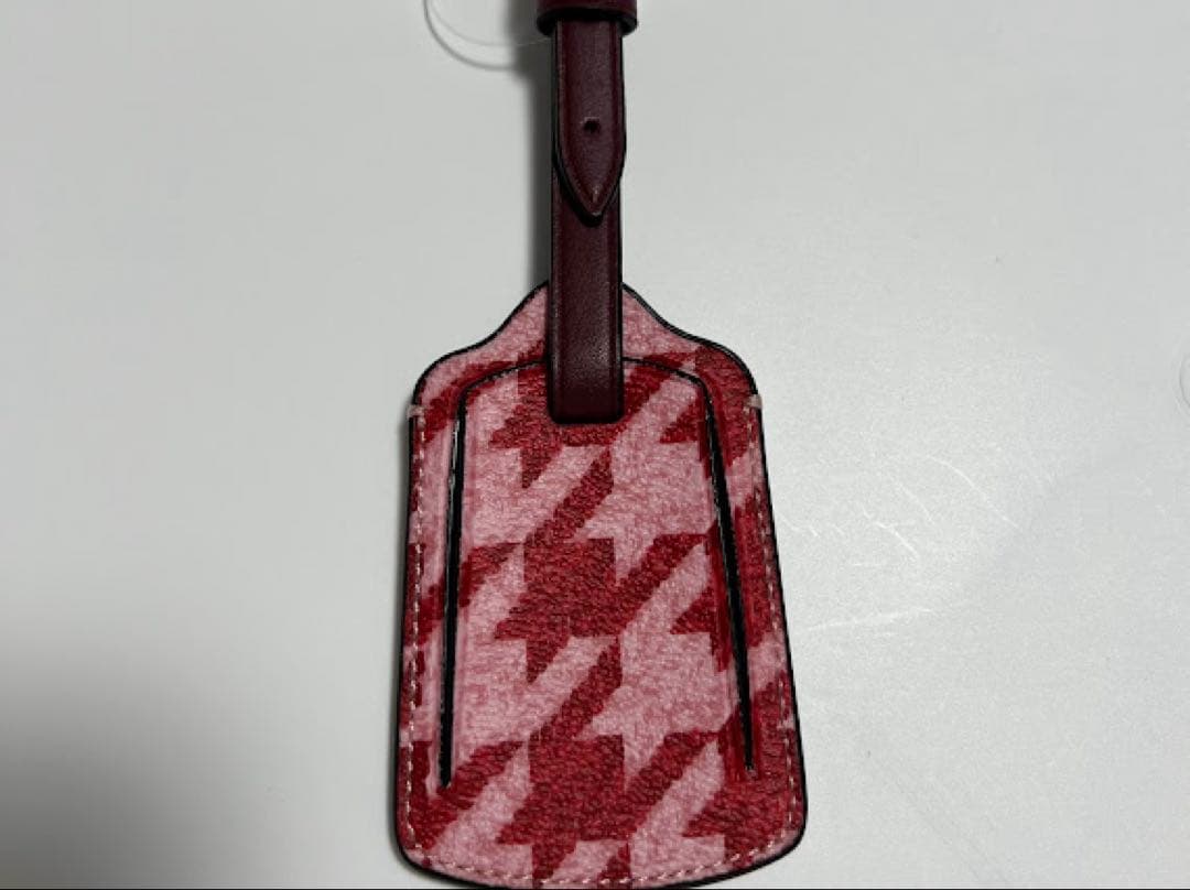 【正規品】Coach コーチ ラゲッジタグ 千鳥格子柄 荷物タグ