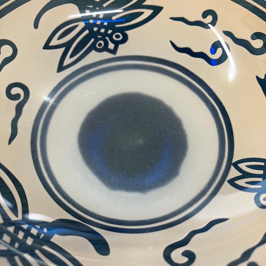 未使用 松添春 硝子 蜻蛉 茶碗 抹茶茶碗 茶道具 ガラス トンボ柄 ガラス工芸