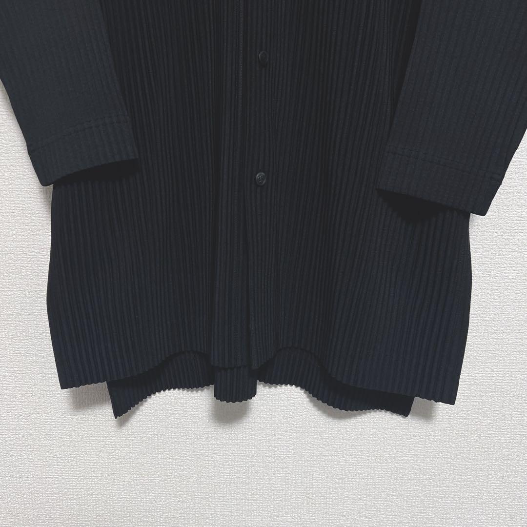 オムプリッセイッセイミヤケ　ロングコート　ロング羽織り　ブラック