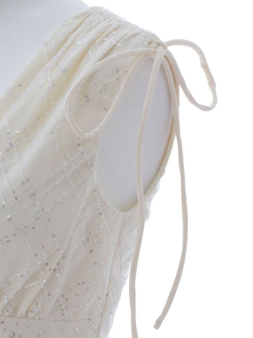 レースレイヤードノースリーブミニワンピース