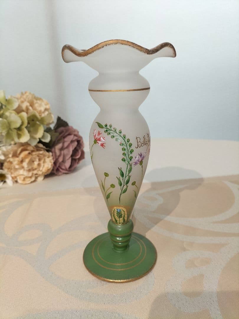 ベルナンシー　花瓶　花器　ドーム兄弟　植物　ガラス　金彩　フランス