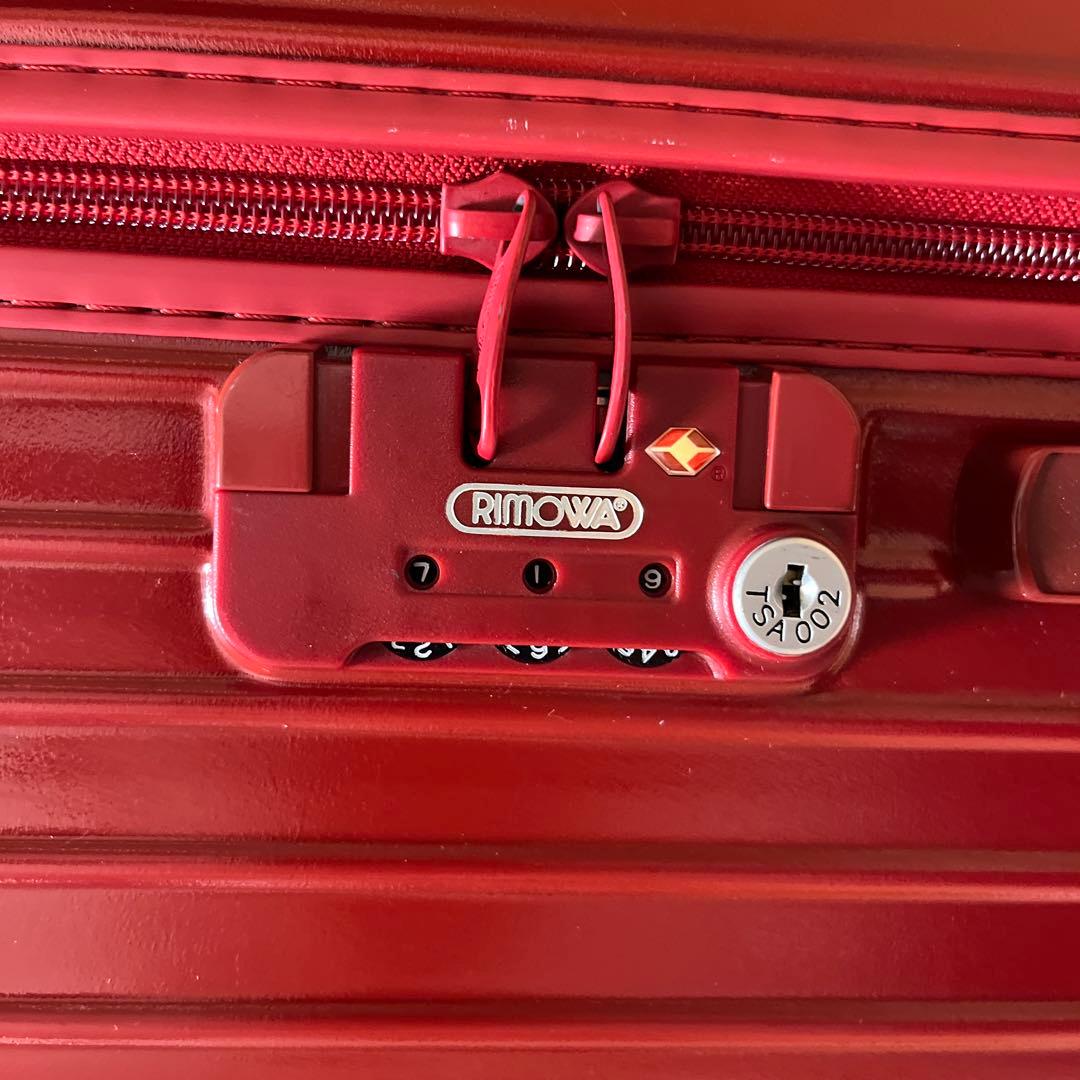 【美品】RIMOWA SALSA リモワ サルサ63L 2輪 TSAロック付 赤