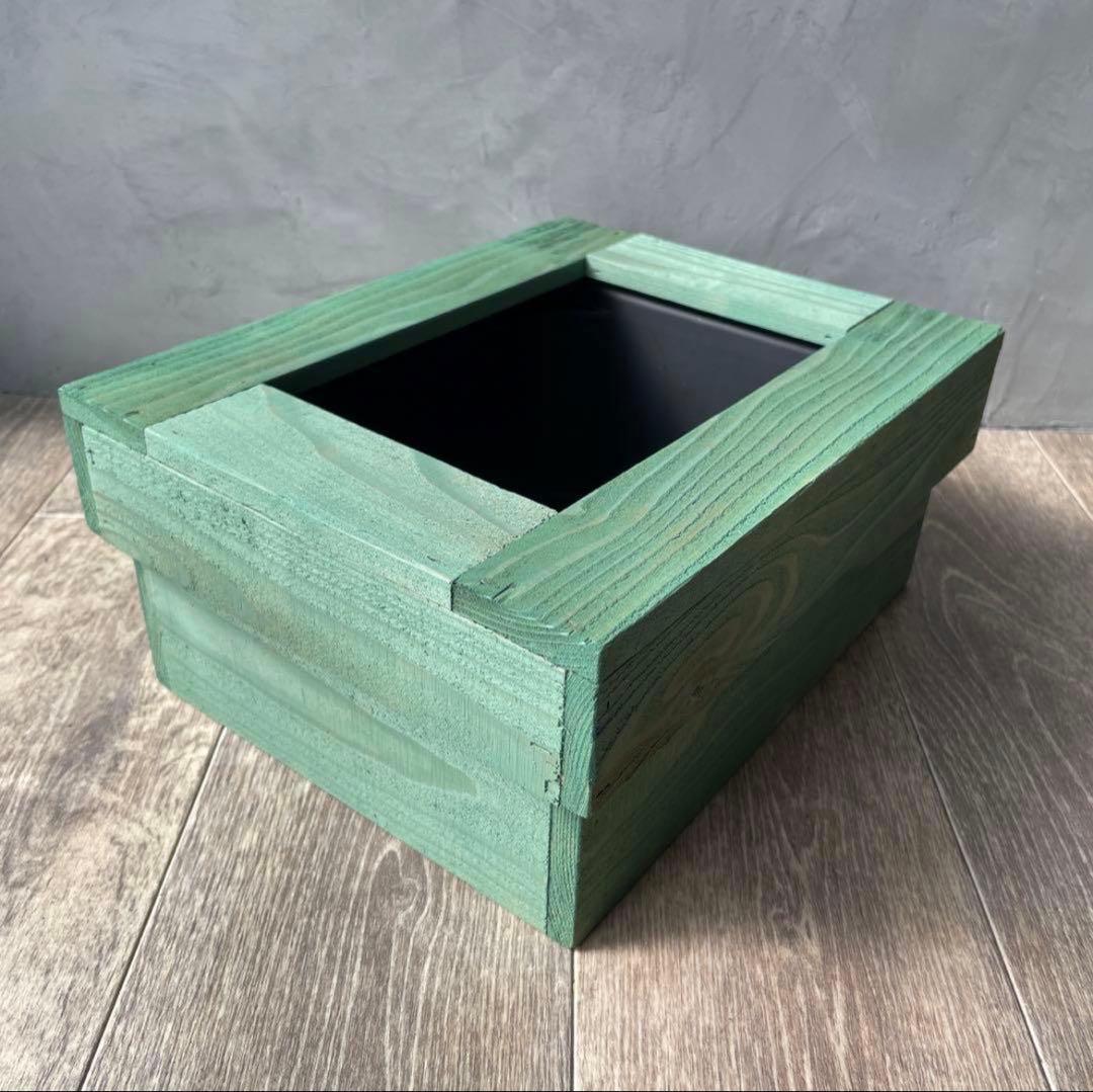 タライ 36L 木枠 低床セットメダカ 100％天然塗料 水槽 杉羽目板