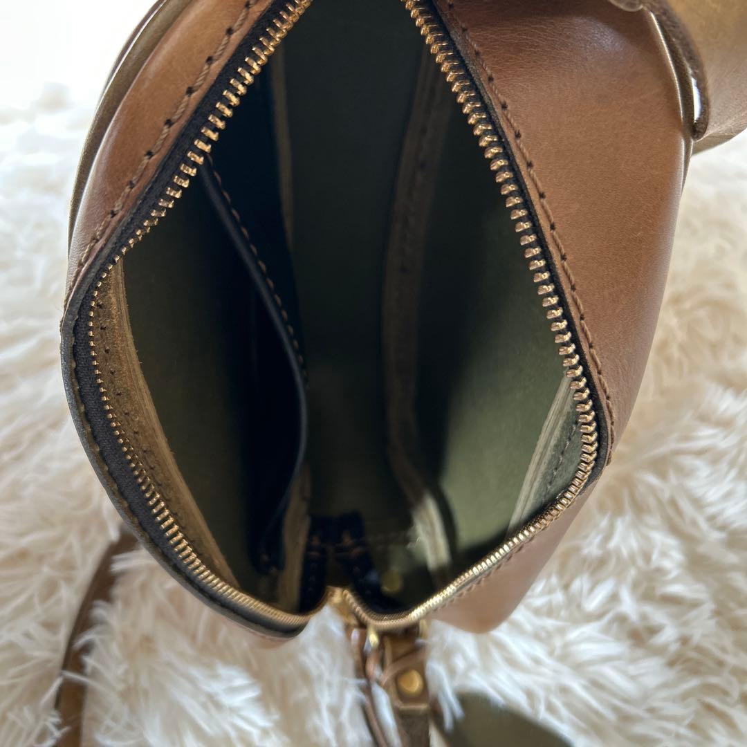 【レア美品】HERZヘルツ　CP 35 ふっくらショルダー グリーンベージュ