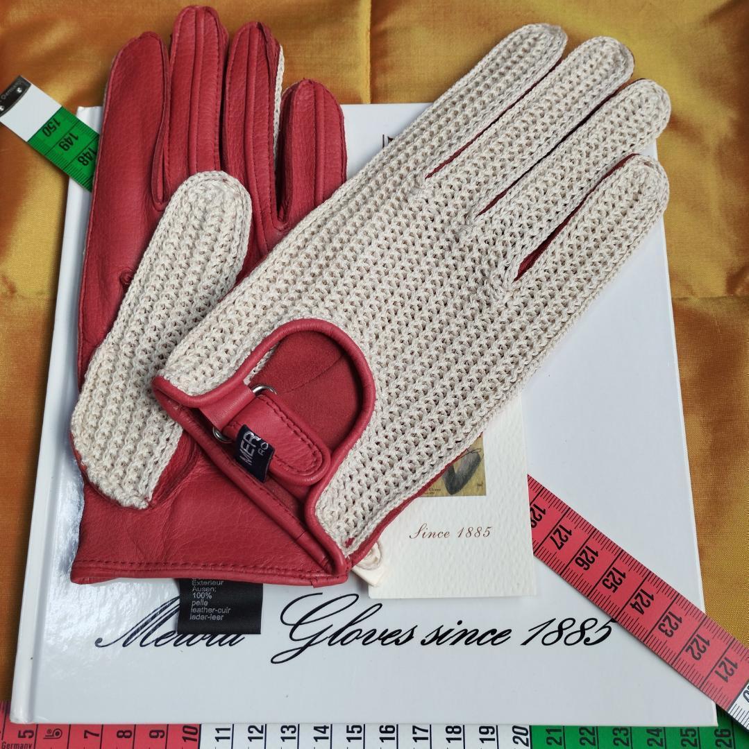 メローラ ディア赤メッシュドライビンググローブ フェラーリ別注元MEROLA