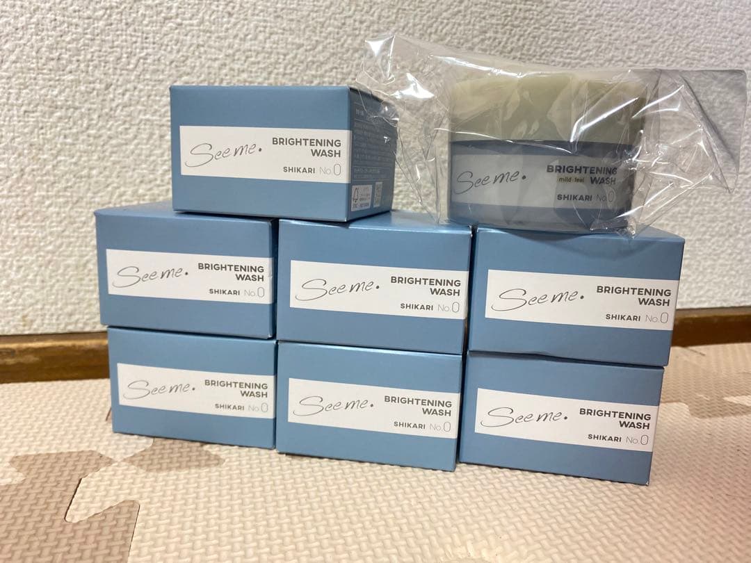 新品未使用SHIKARI ブライトニングパック リフィル7個セット　本体容器付き