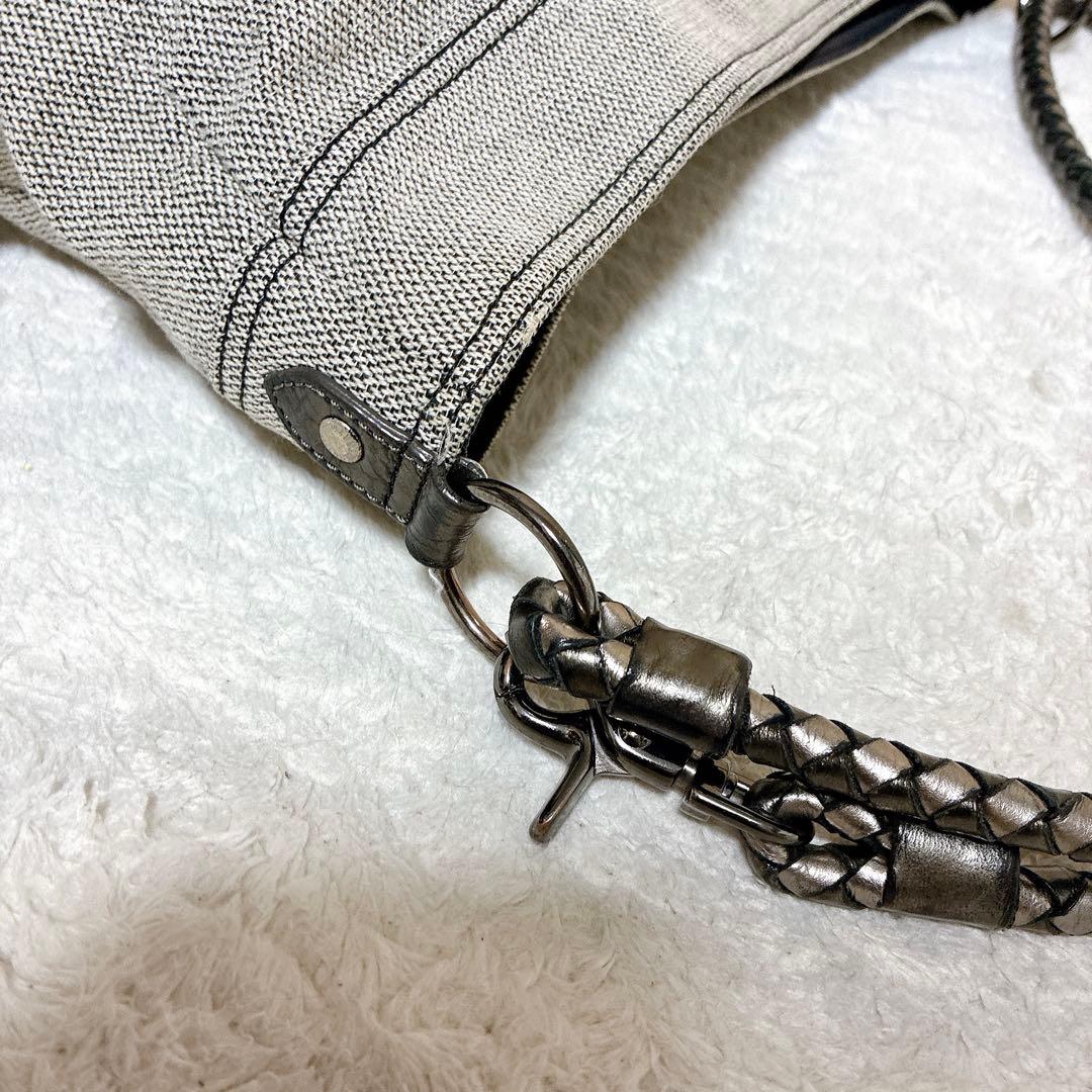 良品　バーバリーブルーレーベル ホースロゴ ショルダーバッグ 編み込み