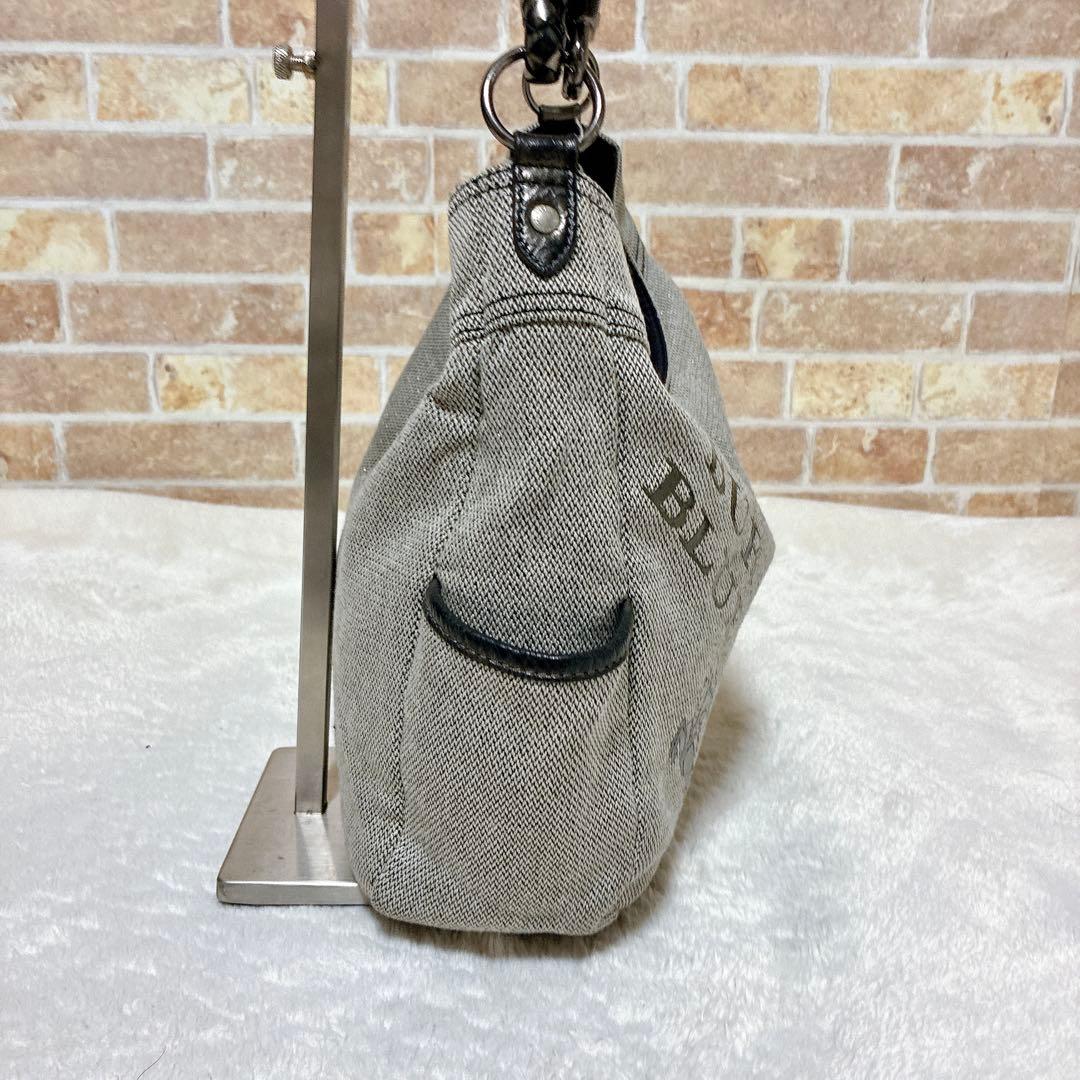 良品　バーバリーブルーレーベル ホースロゴ ショルダーバッグ 編み込み