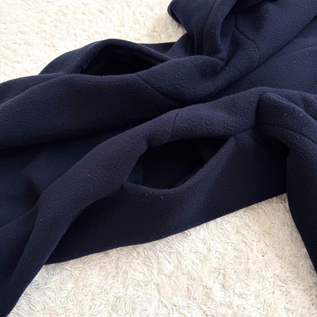 エンフォルド トップリバーチェスターコート ロング ウール ダークネイビー 36