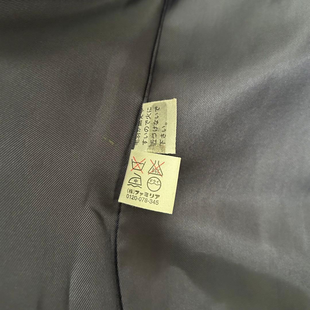 familiar ネイビー アンゴラ混　ウールコート　120