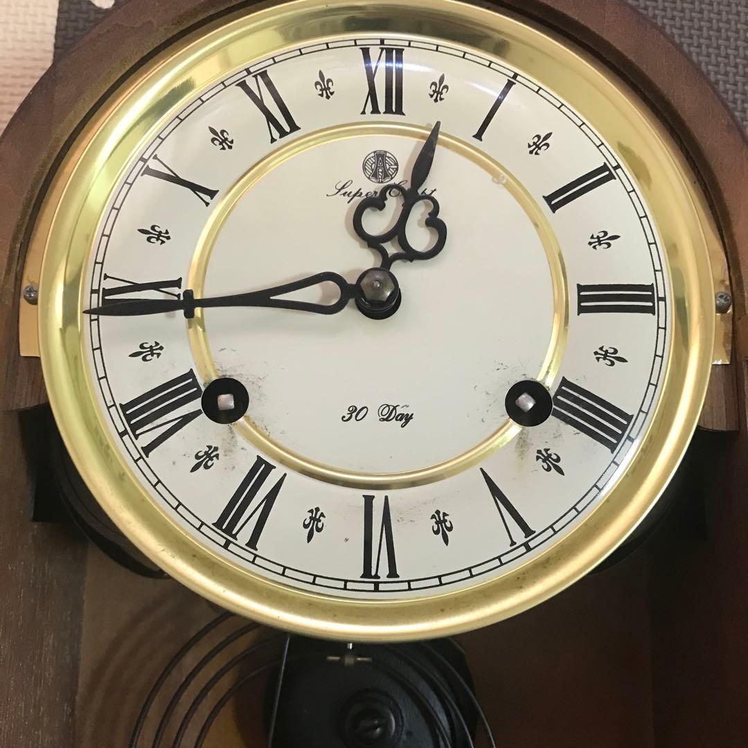 愛知時計電機　ゼンマイ式掛け時計　振り子時計　日本製　昭和レトロ