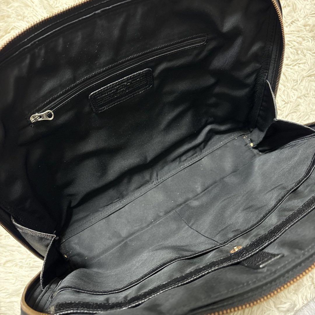 SEEKER ブリーフケース レザー シボ革 A4サイズ可 黒