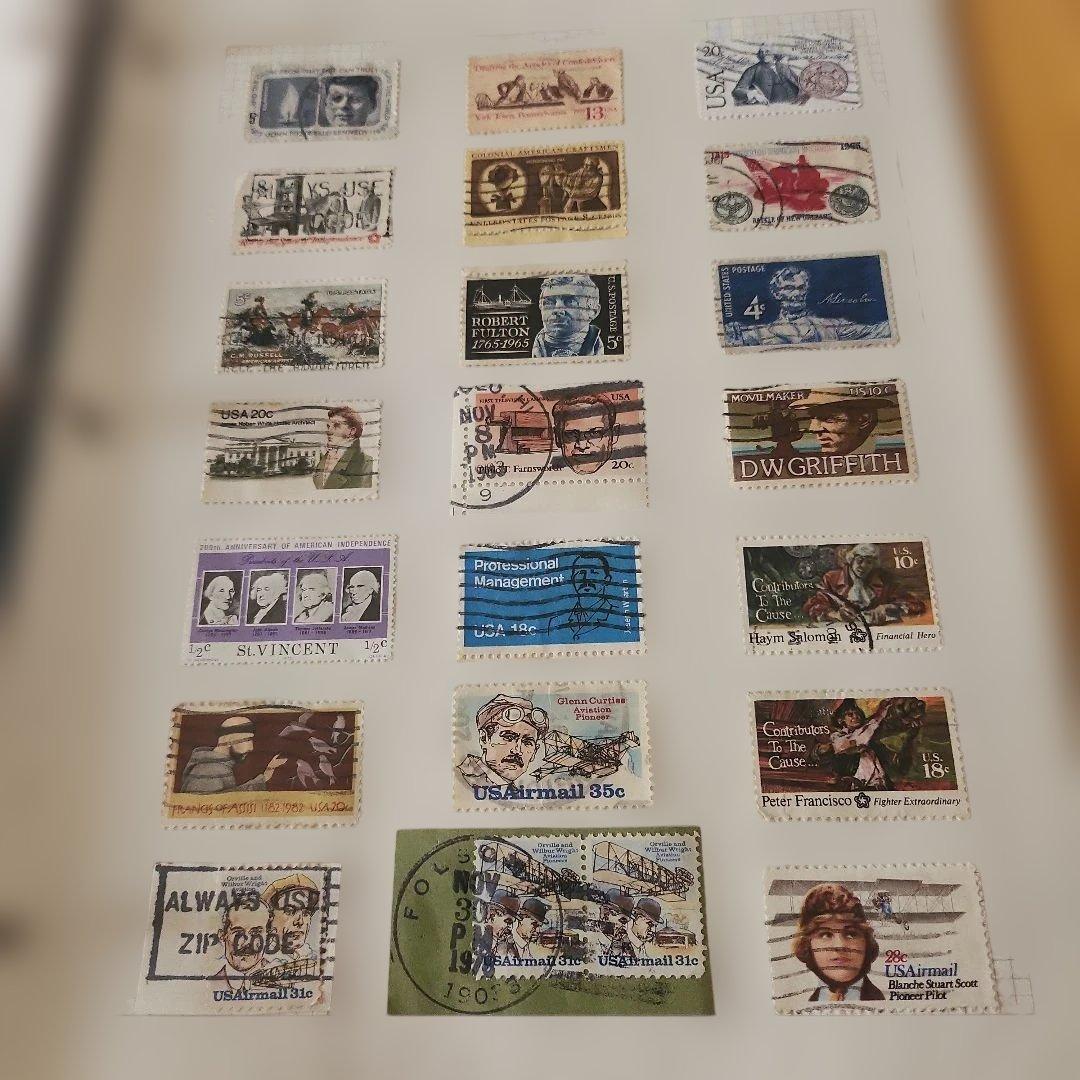 アメリカ　使用済み切手　一冊