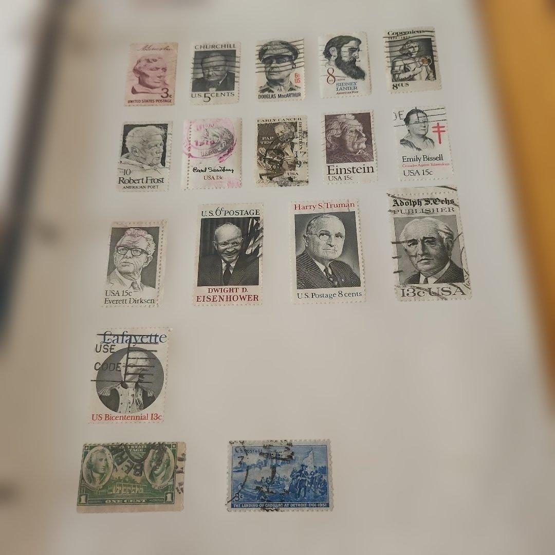 アメリカ　使用済み切手　一冊