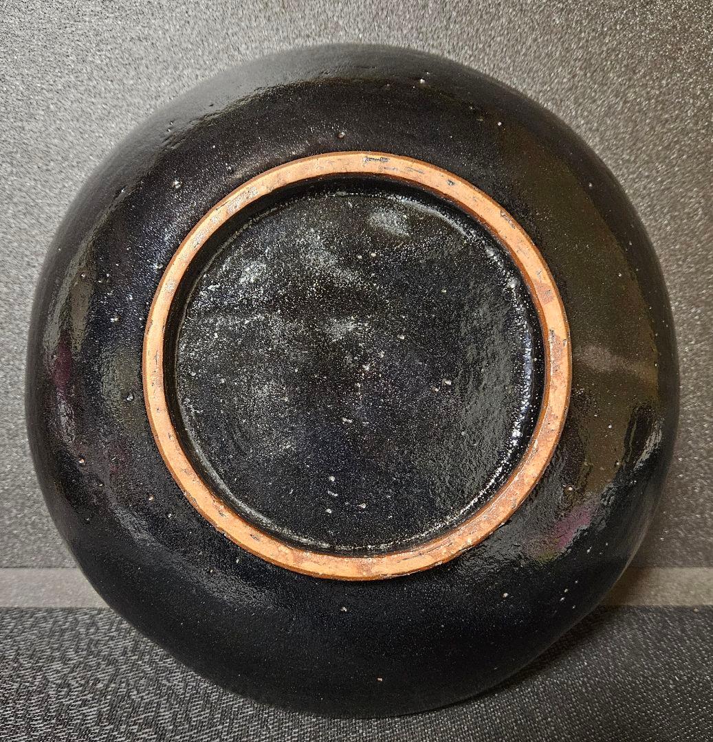 清水焼　京焼　吉村楽入造　金彩　梅文様　大鉢　盛鉢　飾り物　オブジェ　茶道具