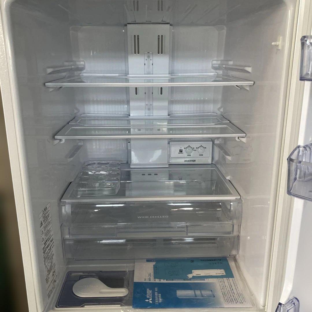 三菱 MR-C33J-W 3ドア冷蔵庫 Cシリーズ 330L MRC33JW