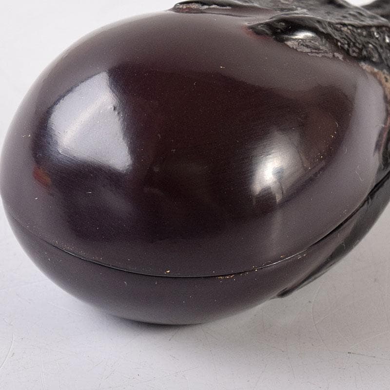 茶道具　岩倉隆斎作　内金　茄子　香合　共箱　V　8057