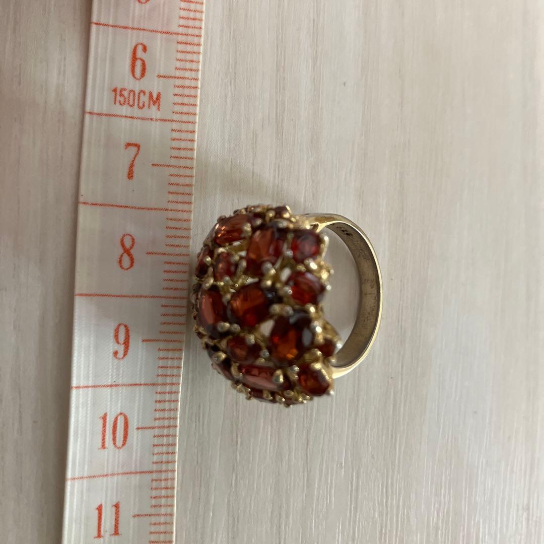 株*ン様 碌山　ガーネット　シルバー925 指輪　11号