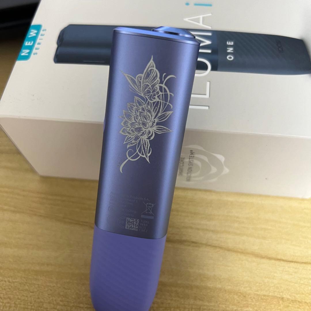 アイコス　イルマイ　ワン レーザー加工　蝶々　iqos ilumaｉone 紫