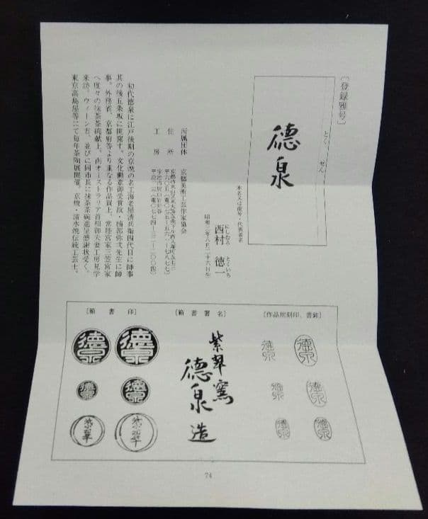 専用 茶道具 水指 染付 角入龍 西村徳泉 京焼 清水焼