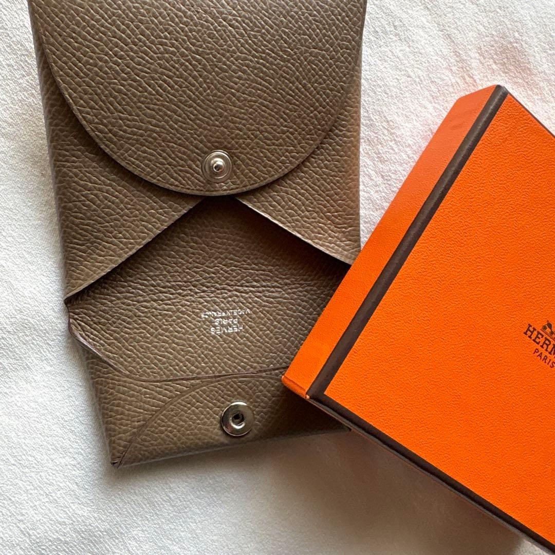 HERMES バスティアケース　 エトープ　箱　刻印あり