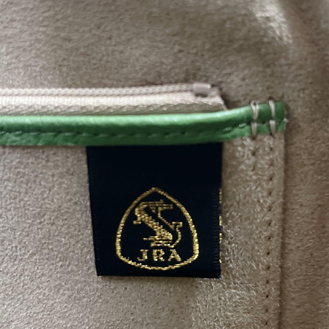 ナチュラルエッセンス　パイソン　JRA ショルダーバッグ　グリーン　エキゾチック