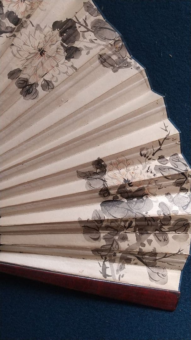 扇子中国  趙谷画  謝葛書  咸豊年間？ 清国？