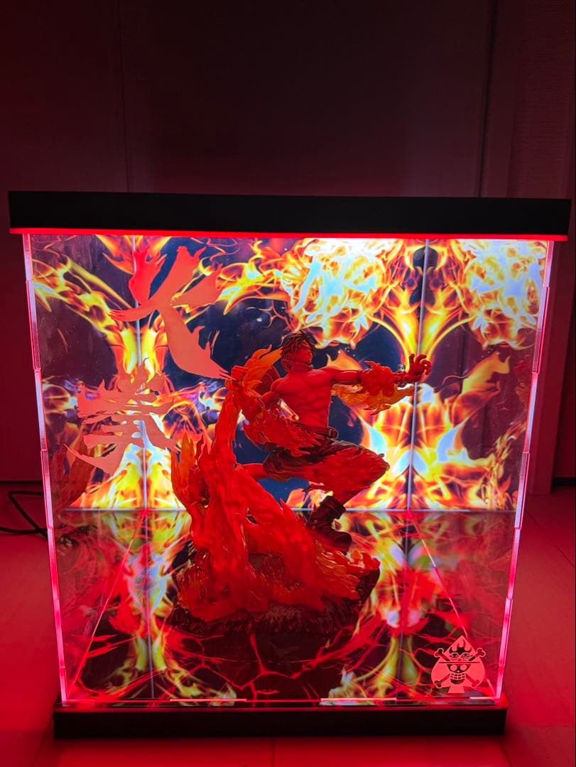 POP MAXIMUM ワンピース フィギュア エース 火拳 LEDケース付き