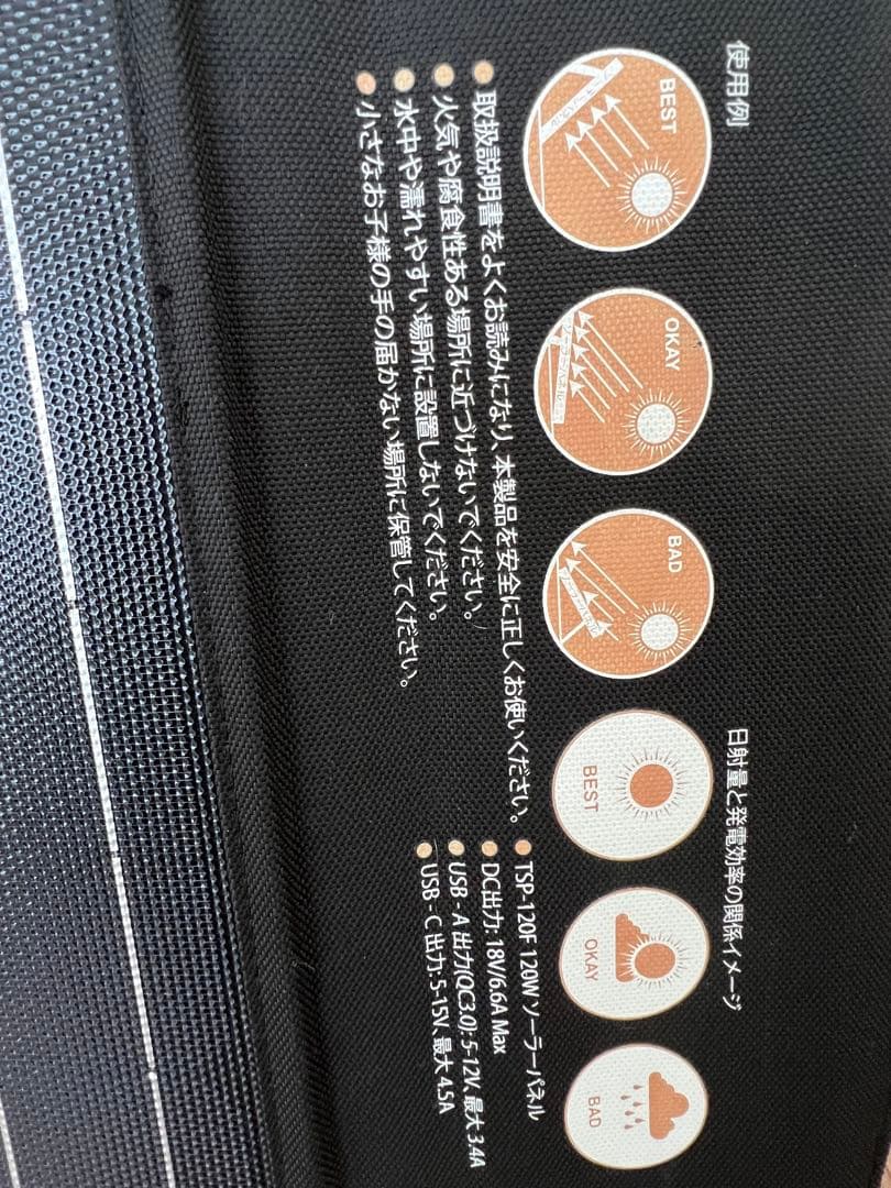 ソーラーパネル　BALDR 120W TSP-120F