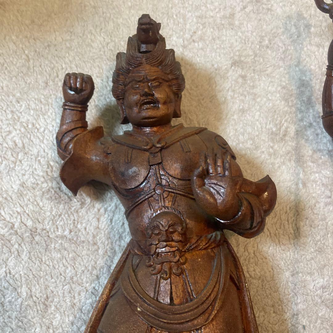 仏教工芸品　時代彫刻　一刀彫　極上彫　木彫仏像