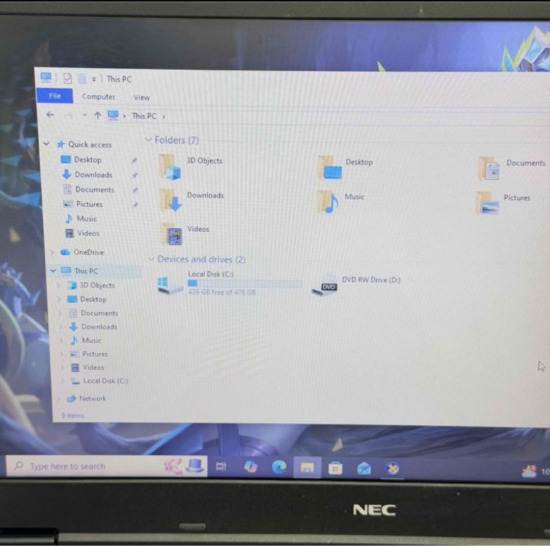 Windowsノート本体 NEC VersaPro Core i5 / 8GB / SSD 512GB