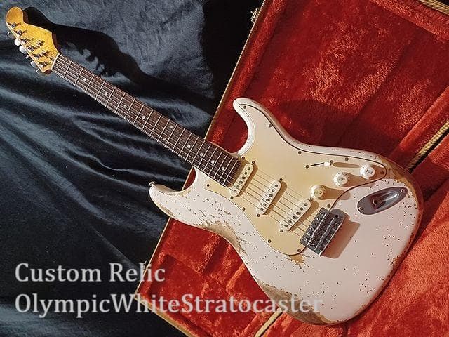 ★OlympicWhite Relic LaquerStratocaster★