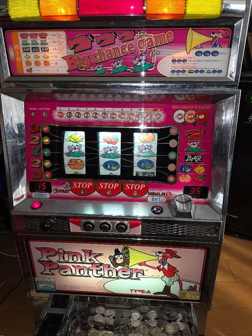 パチスロ実機 4号機 Pink Panther ピンクパンサー パチスロ