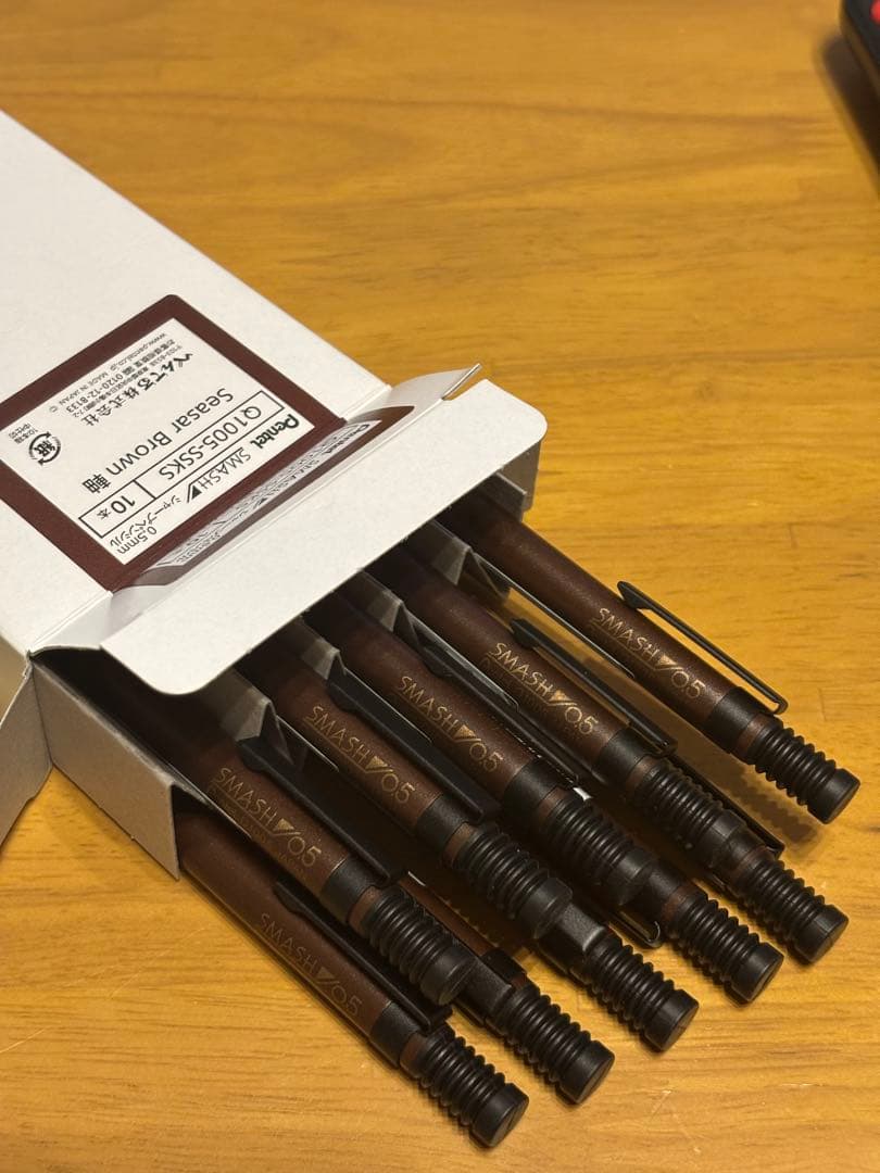 【新品】しーさースマッシュブラウン 軸シャーペン Q1005-SSKS10本
