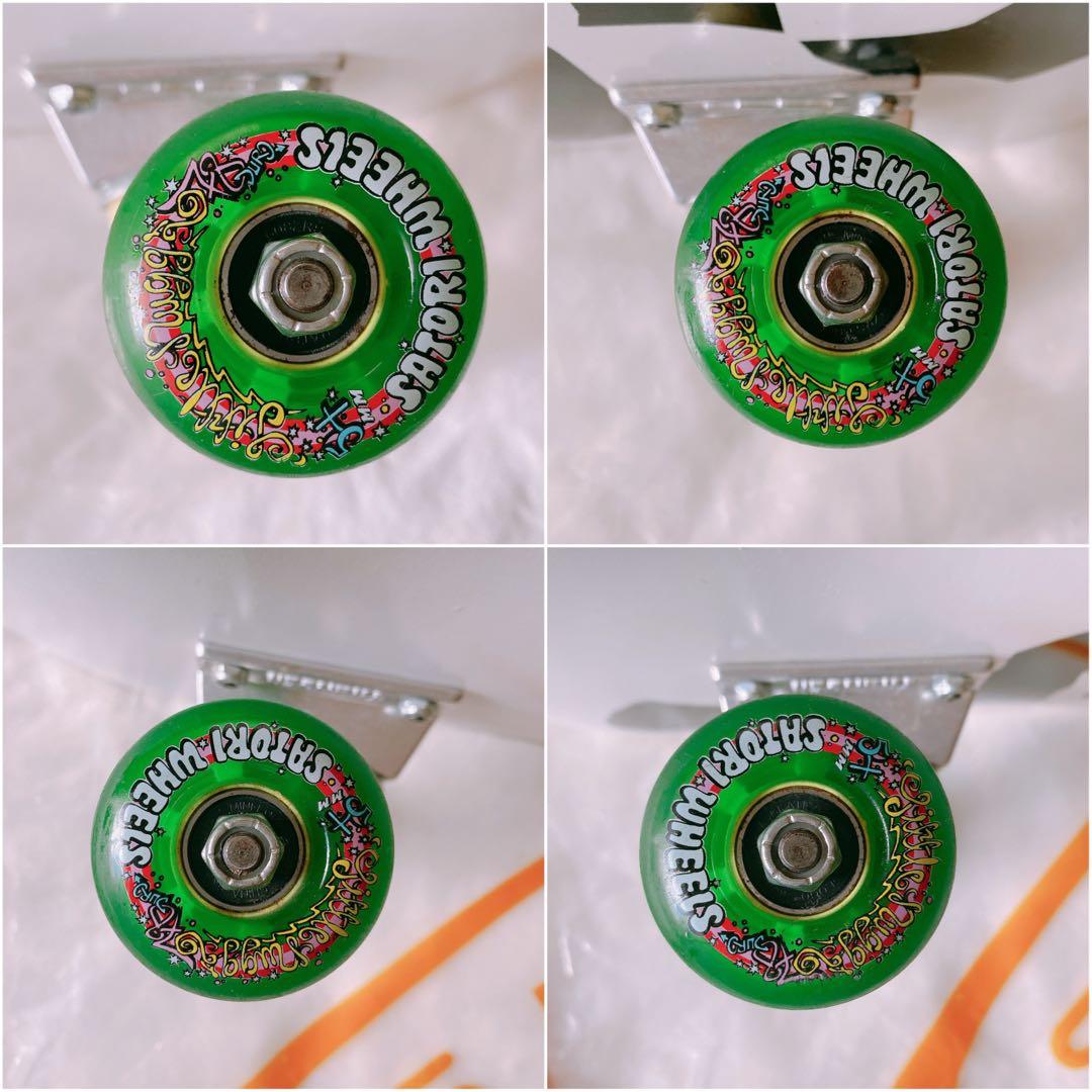 デッキがグリーンのお洒落スケートボード　パンダenjoi エンジョイ