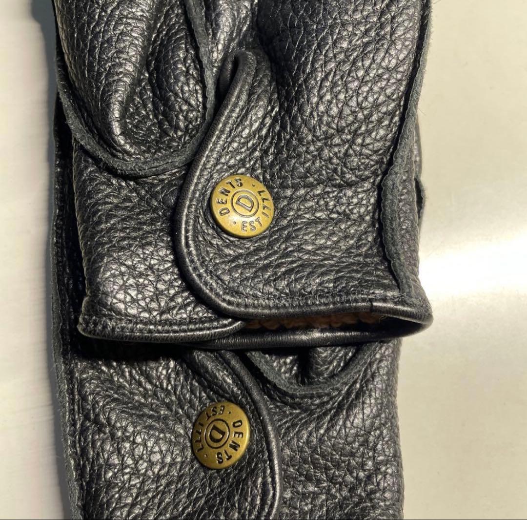 DENTS（デンツ）革手袋　黒　サイズ7　DEERSKIN　ライニング交換済