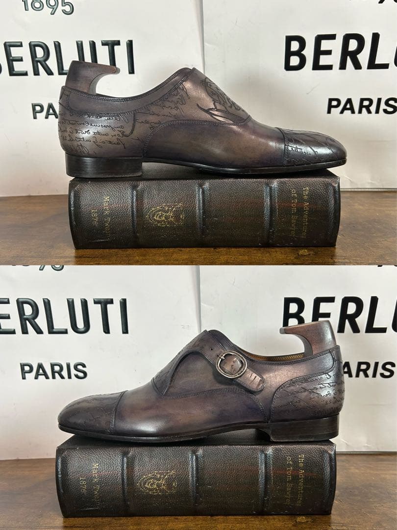 廃盤52万　Berluti シングルモンクストラップ　シューズ　オルガ期　7.5